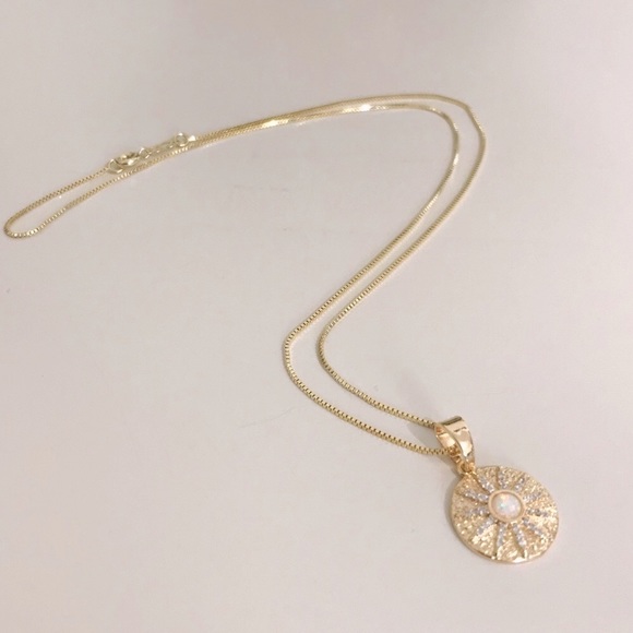 Opal Sunburst Necklace | 14k Gold Filled - Picture 2 of 6